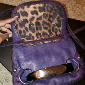B Makowsky Purple Leather Bag